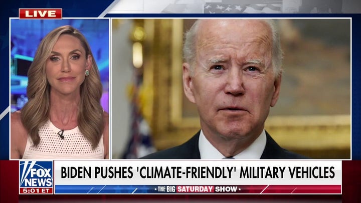 Biden touts gas-guzzler Corvette, pushes 'green military'