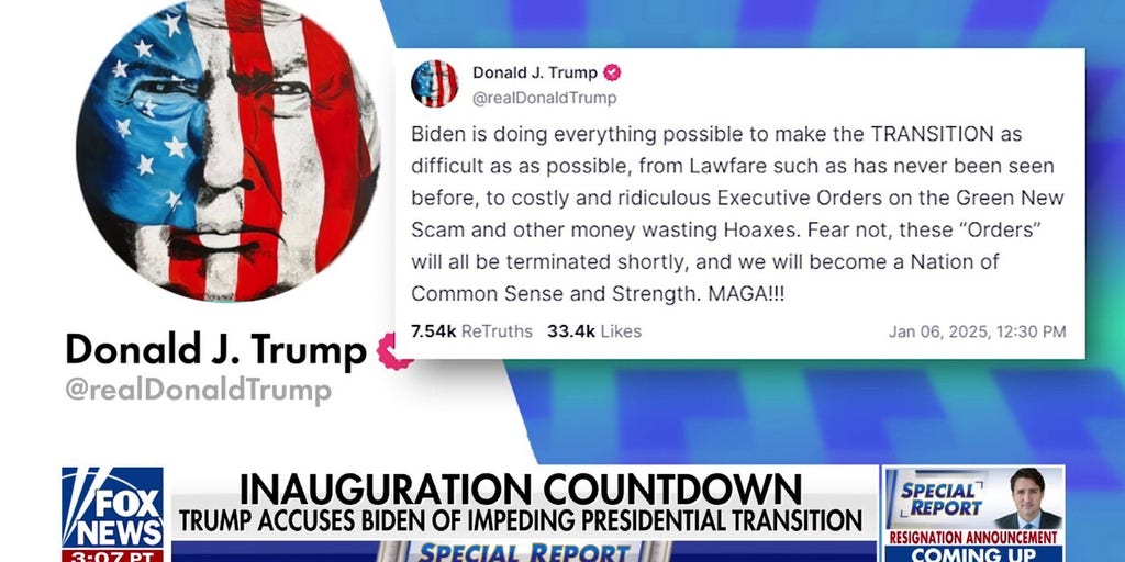 Trump accuses Biden of impeding the presidential transition