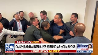 Reactions pour in after Democratic senator was removed from Noem press conference