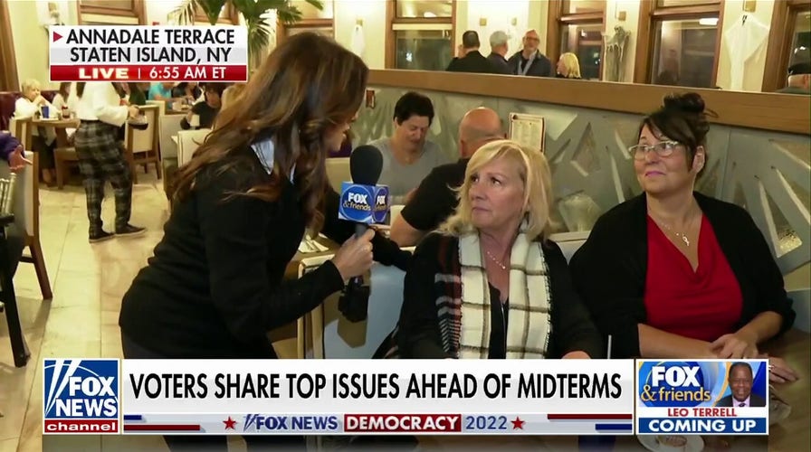 Rachel Campos-Duffy talks with voters in Staten Island, NY