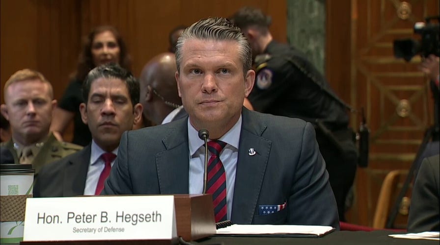 Protester interrupts Hegseth during Senate proceeding  connected  Pentagon budget