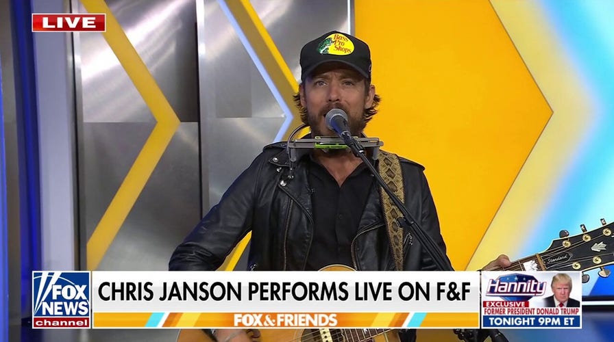 Chris Janson performs for a live studio audience on 'Fox & Friends'