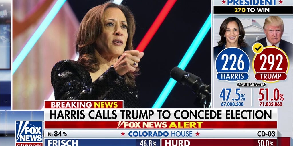 Kamala Harris calls Trump to concede election