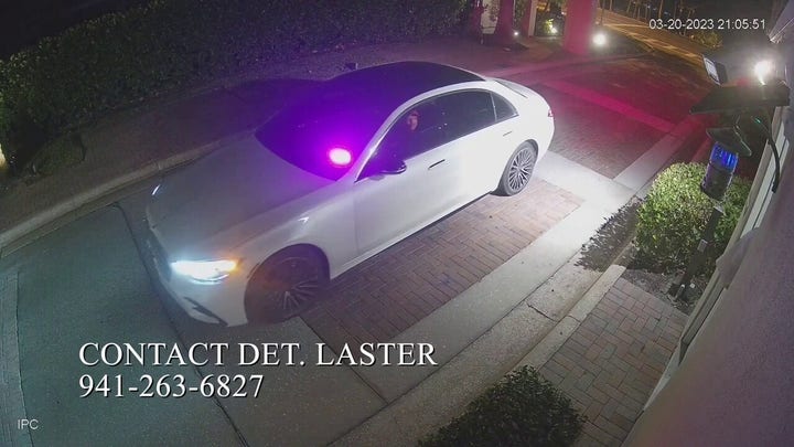 Florida man seen on security cameras driving stolen car moments before slamming into police officer