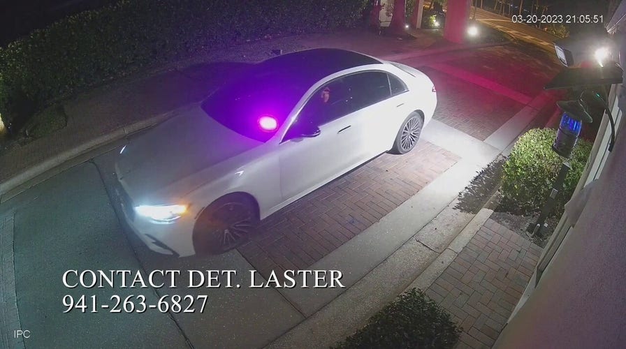 Florida man seen on security cameras driving stolen car moments before slamming into police officer