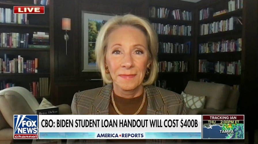 Biden's student loan handout is an 'outrageous scheme': Betsy Devos 