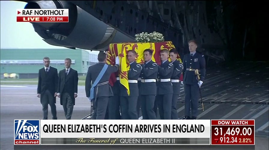 Queen Elizabeth II’s coffin returns to London