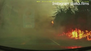 Dashcam shows wildfire in Canada - Fox News