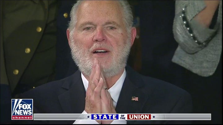Rush Limbaugh awarded Presidential Medal of Freedom at SOTU