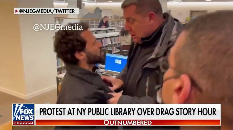 Protest at New York Public Library over drag story hour