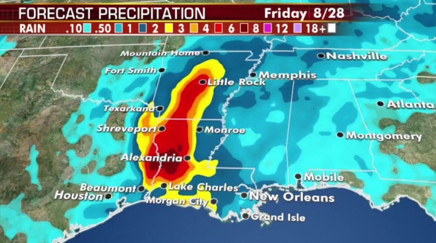 Hurricane Laura pounding the Gulf Coast with 150 mph winds