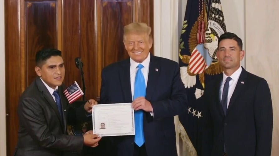 President Trump participates in naturalization ceremony