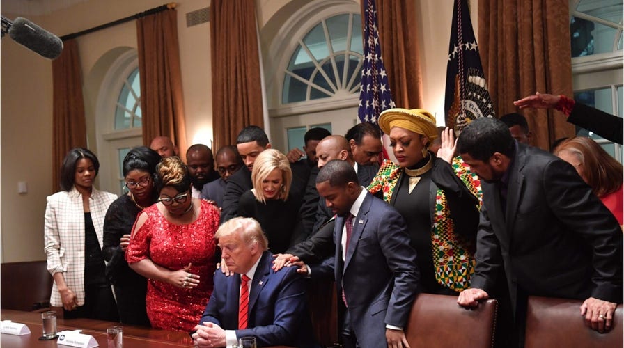 President Trump called “first black” president at Black History month event