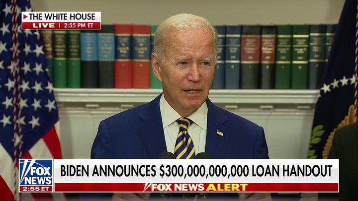 President Joe Biden announces a federal student loan handout
