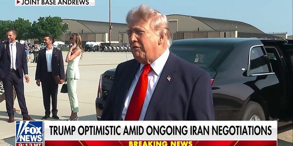 President Trump conveys a hopeful message about Iran negotiations