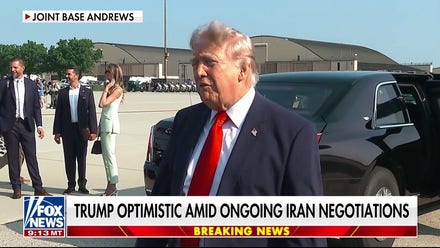 President Trump conveys a hopeful message about Iran negotiations