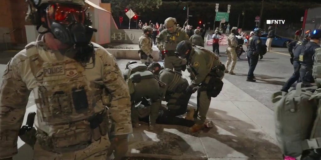 Footage captures federal agents violently clashing with protestors in Portland, Oregon