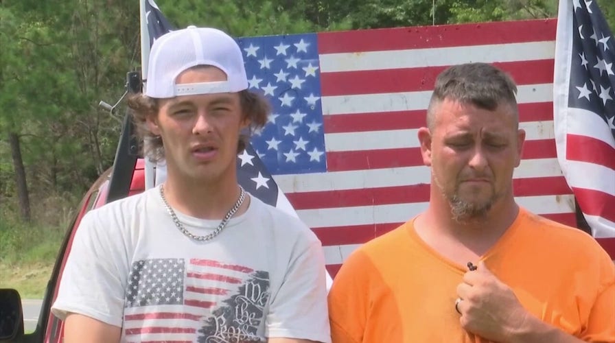 Teen leaves high school after official told him to remove American flags from pickup truck