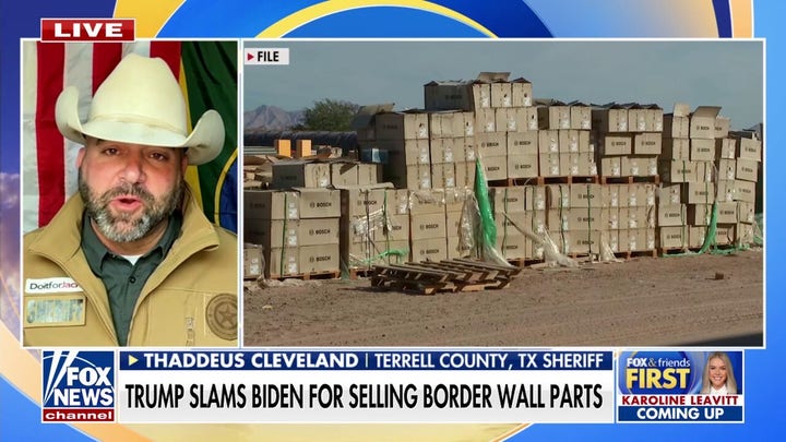 Texas sheriff frustrated with Biden admin for selling border wall parts 