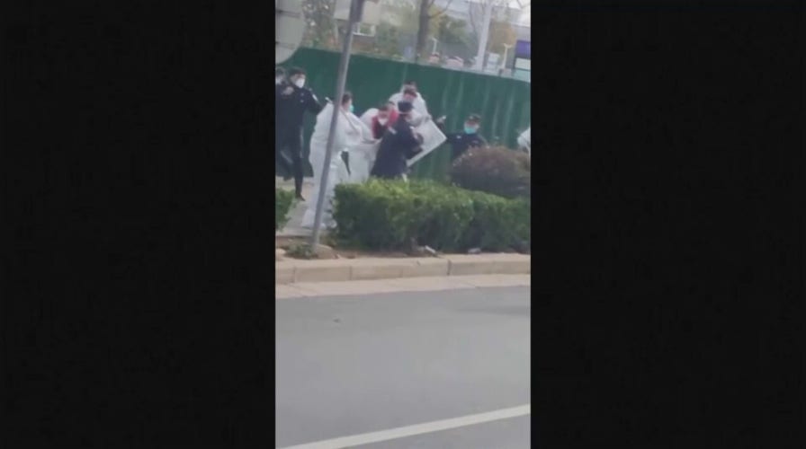 Workers protest at Foxconn iPhone plant in China