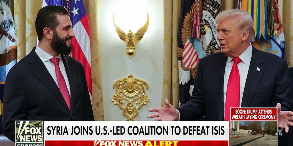 Trump meets new Syrian leader as nation joins US-led anti-ISIS coalition