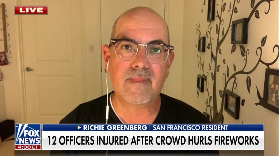 Officers in San Francisco injured after crowd throws fireworks 