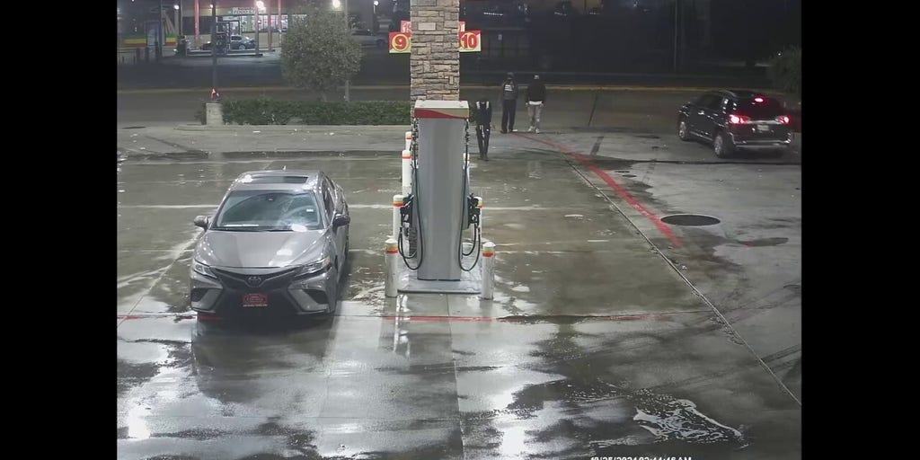 Houston carjacking suspects ambush victim at gas station pump