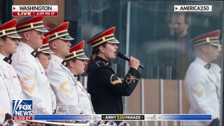 Army chief musician sings National Anthem at 250th anniversary parade