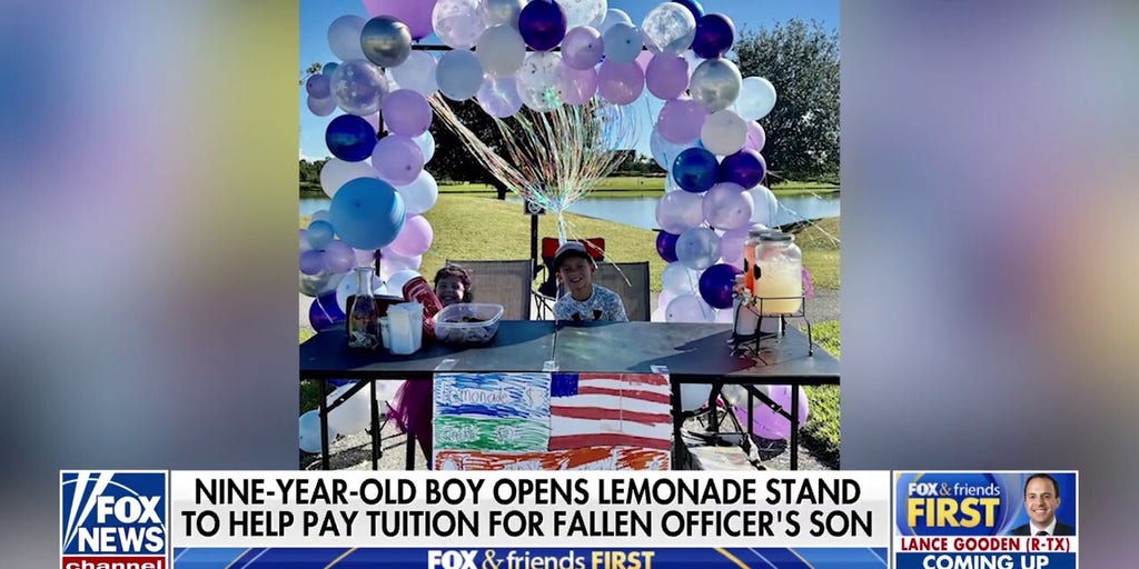 Florida nine-year-old opens lemonade stand to pay tuition for fallen officer's son: 'What Jesus would do'