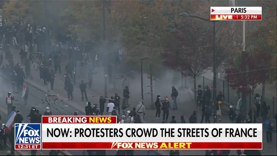 Fires break out as police deploy tear gas in renewed French riots