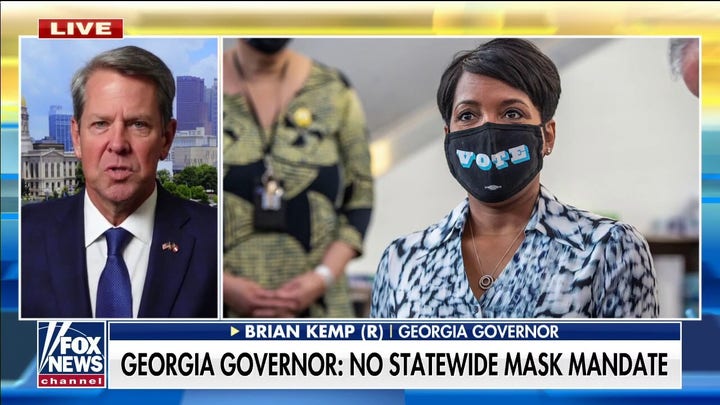 Georgia Gov. Brian Kemp on mask mandate, violent crime spike in Atlanta 