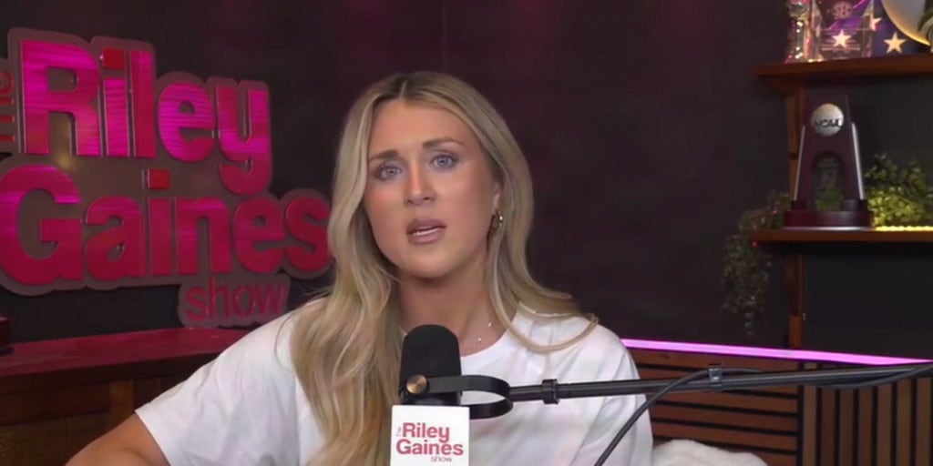 Riley Gaines responds to President Trump's controversial 'doctor' image