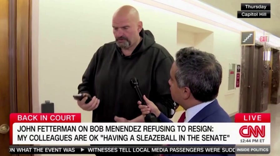 Fetterman slams Senate colleagues for allowing 'sleazeball' Menendez to stay amid bribery scandal