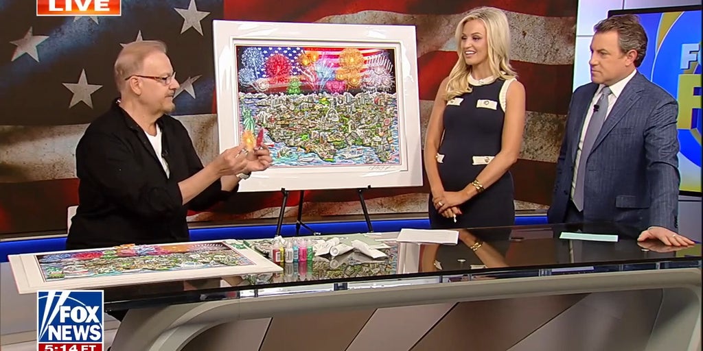 Artist creates America 250 3D art piece live in studio