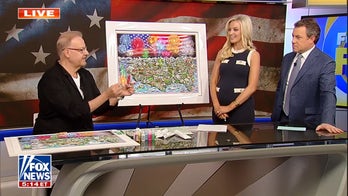 Artist creates America 250 3D art piece live in studio