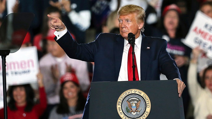Trump slams impeachment trial at New Jersey rally