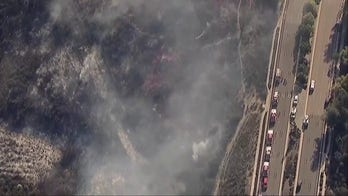 Brush fire threatening homes near San Diego 