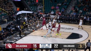 Oklahoma's Jadon Jones finds Kuol Atak for baseline dunk, trimming deficit vs. Colorado