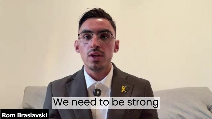 Profile in courage: Freed hostage Rom Braslavski sends message of hope