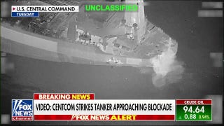 CENTCOM video shows strike on tanker approaching blockade