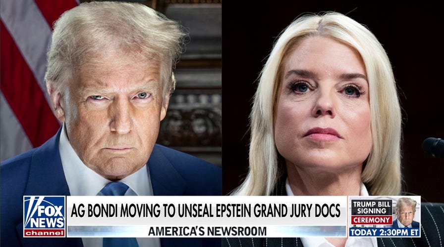Trump directs Bondi to pursue release of Epstein grand jury documents