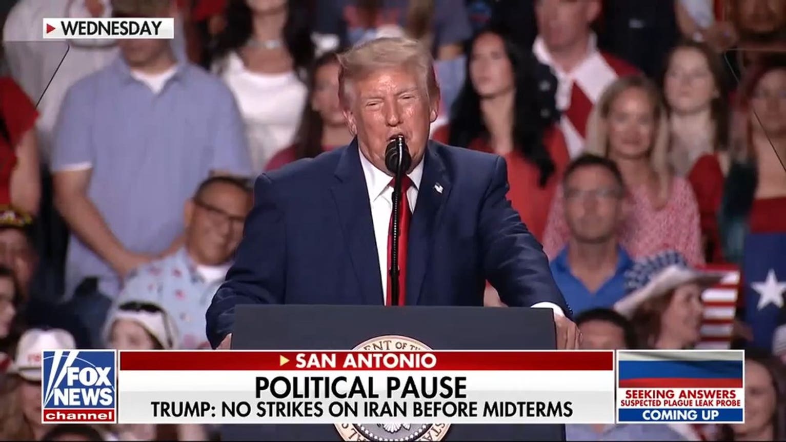 Trump rules out US attack on Iran before midterm elections