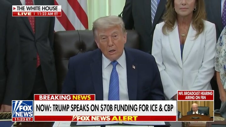 El presidente Donald detalla los logros en materia de seguridad fronteriza, el embellecimiento de Washington D. C. y la reducción de la delincuencia