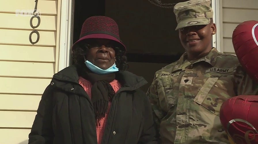 Connecticut Army soldier surprises family in Connecticut on Thanksgiving