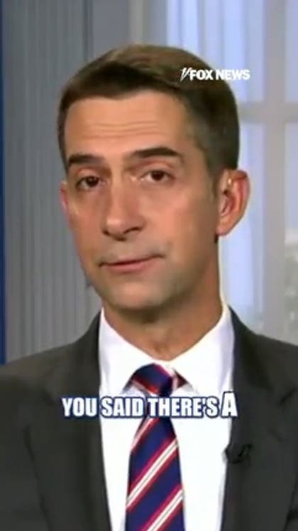 Sen Cotton praises John Fetterman as the 'only' Democrat speaking out