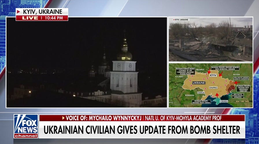 Civilian hiding in bomb shelter says Russians soldiers are getting ‘clobbered’
