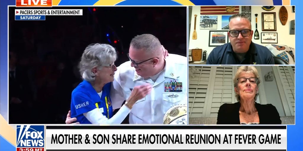 Navy son surprises mom at Indiana Fever game after nearly 7 years apart