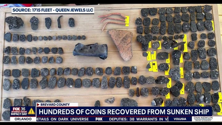 Florida treasure hunters recover hundreds of 18th-century coins from Spanish shipwrecks