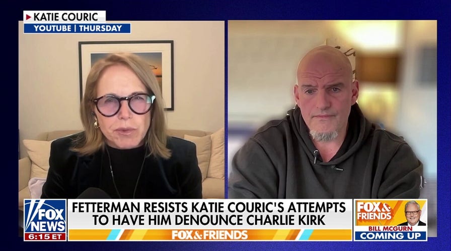John Fetterman spars with Katie Couric implicit Trump, Charlie Kirk