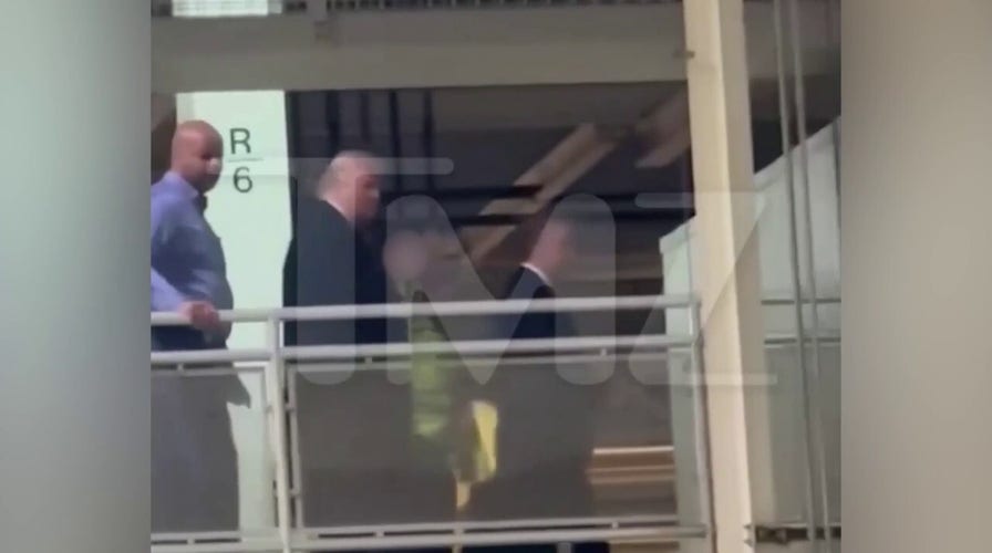 Video appears to show Trump mouthing expletives, gesturing at heckler during Ford visit